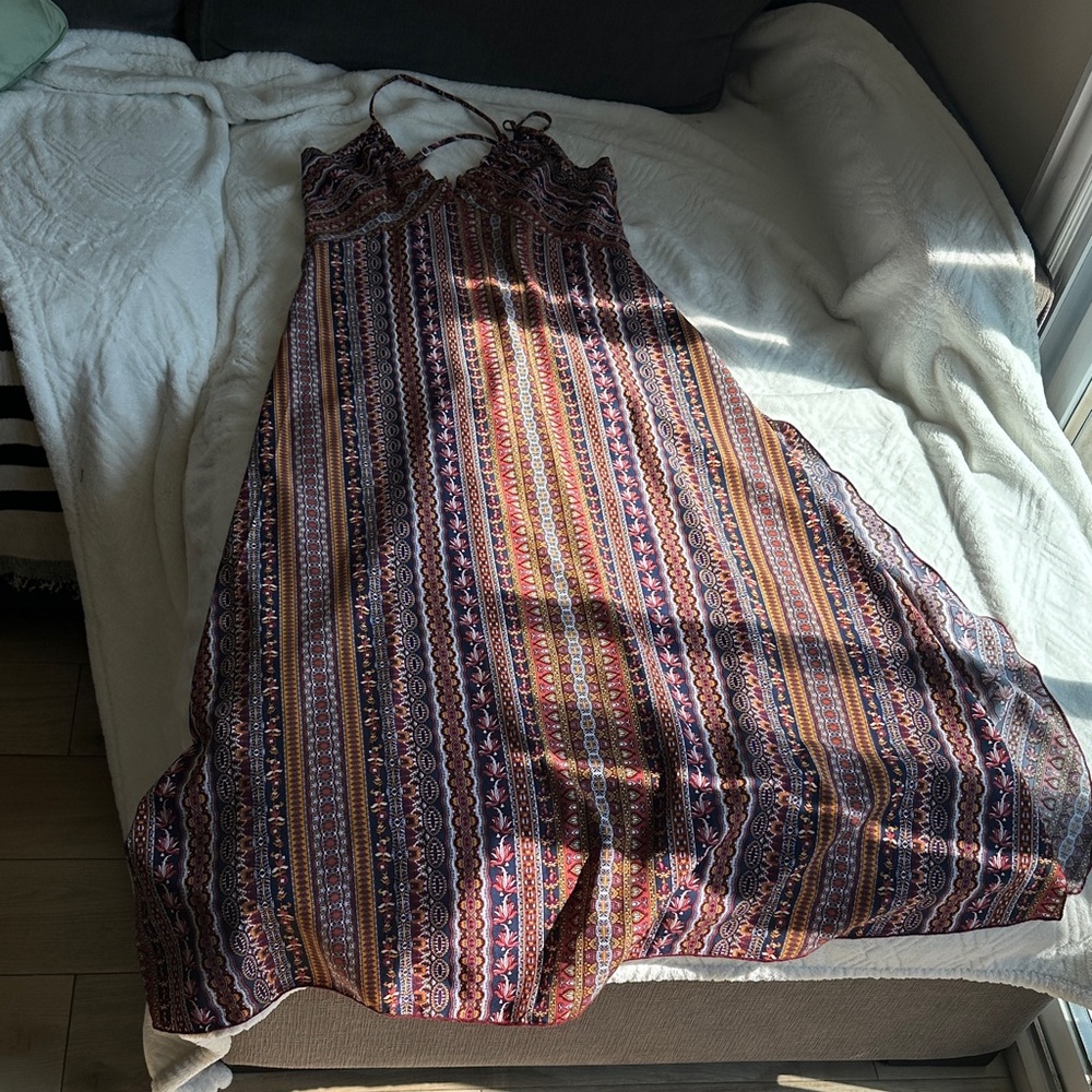 Multicolor Striped Maxi Dress